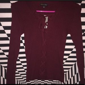 Lace up top